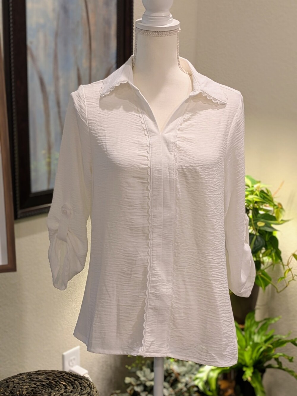 Classic White Lightweight Blouse